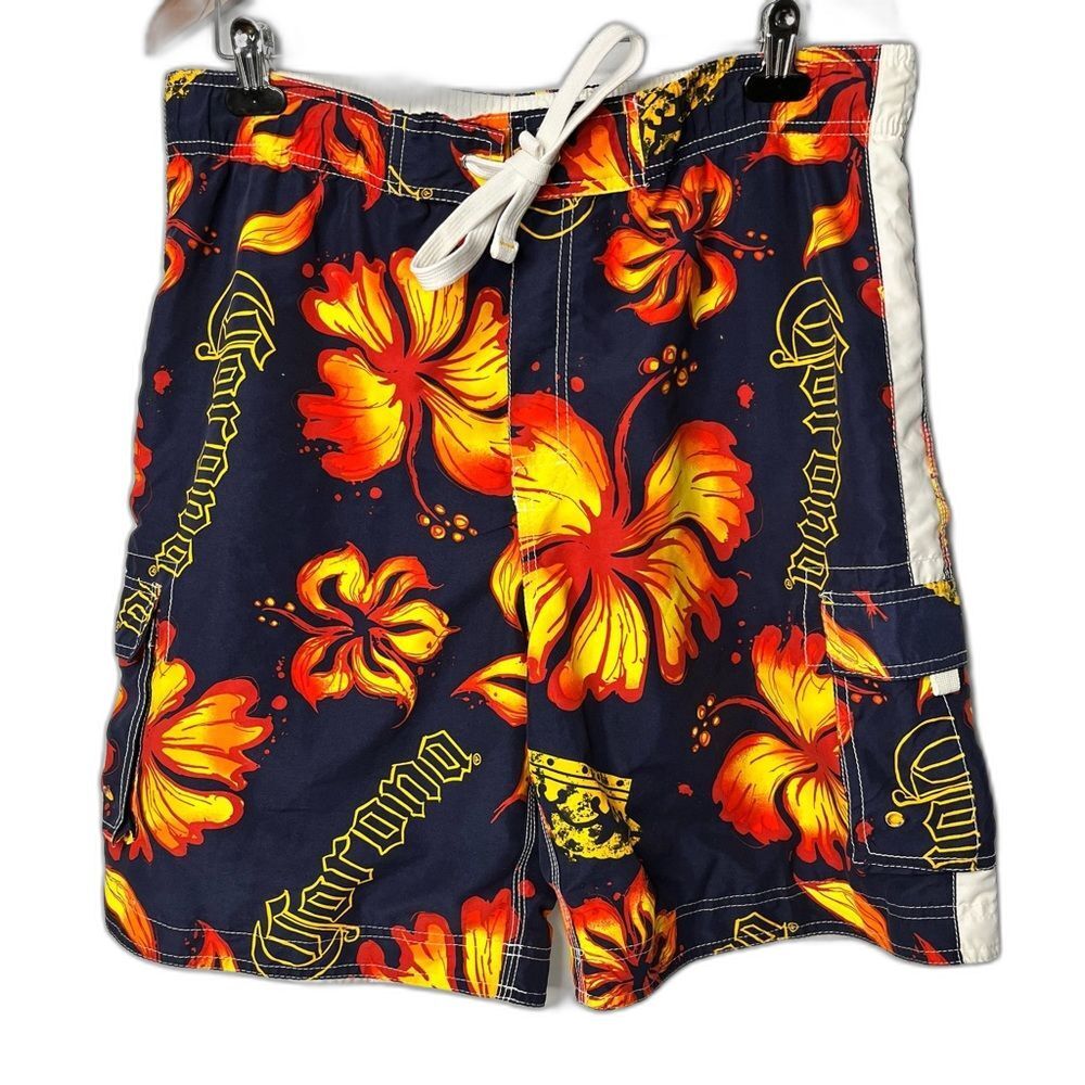Corona Extra Flowery Cargo Swim Shorts Size L